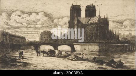 Die Apsis von Notre-Dame, Paris, 1854. Stockfoto
