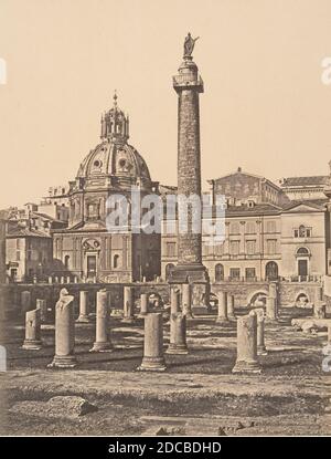 Foro e Colonna di Trajano, 1848-52. Stockfoto