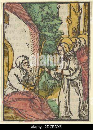 Christus, der den Aussätzigen heilend, aus dem Plenarium, 1517. Stockfoto