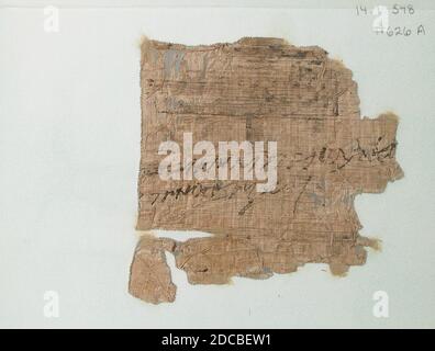 Papyrus Fragment eines Briefes, koptisch, ca. 600. Stockfoto