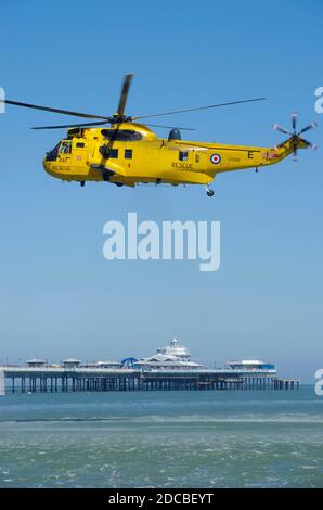 Westland Sea King XZ589, 22 qm, Llandudno Sea Front, Stockfoto