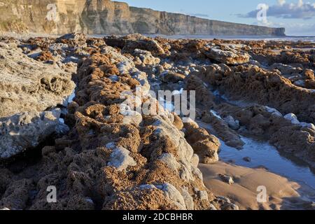 Monknash Strand an der Glamorgan Küste, Südwales Stockfoto