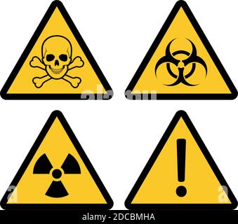 Strahlung Gefahr unterzeichnen. Warnung unterzeichnen. Strahlung