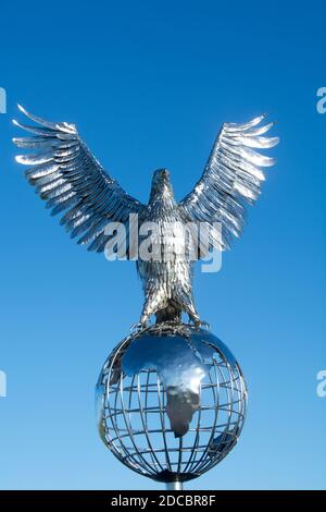 Royal Air Force Eagle Emblem Im National Arboretum Alrewas Staffordshire England, Großbritannien Stockfoto