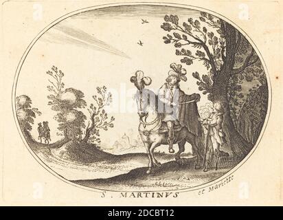 Balthasar Moncornet, (Künstler), Französisch, c. 1600 - 1668, St. Martin und der Bettler, Gravur Stockfoto