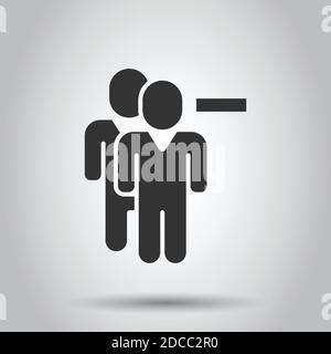 Menschen mit minus Symbol im flachen Stil. Personal vektor Sammlung Abbildung auf weißem Hintergrund isoliert. Menschliche Geschäftskonzept. Stock Vektor