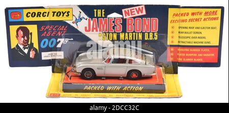 Corgi Toys 'James Bond', Aston Martin D.B.5 Kinderspielzeugauto Stockfoto