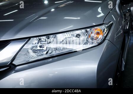 Moderne Details mit Autoscheinwerfer LED Stockfoto