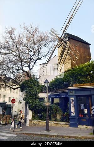 Moulin de la Galette - Schloss Montmartre - paris - Frankreich Stockfoto