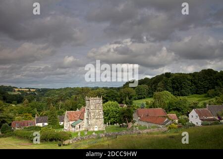 Das Dorf Sutton Mandeville in der Nähe von Tisbury in Wiltshire. Stockfoto