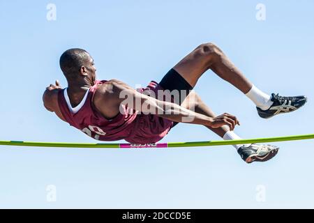 Miami Florida, Tropical Park Greater Miami Athletic Conference Championships, Teilnehmer an der Leichtathletik-Highschool-Studenten im Wettbewerb, Teenager Stockfoto