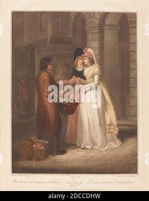 Luigi Schiavonetti, (Künstler), italienisch, 1765 - 1810, Francis Wheatley, (Künstler nach), britisch, 1747 - 1801, Sweet China Oranges, The Cries of London, (Serie), 1794, Farbstich Stockfoto