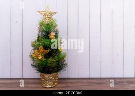 Weihnachtsbaum Hintergrund mit Kopie Raum rustikalen Hintergründe Stockfoto