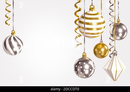 Frohes neues Jahr - moderne bunte 3d-Illustration Stockfoto
