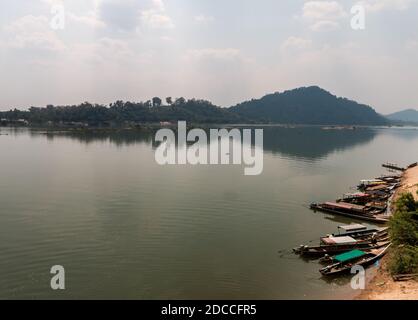 voyager au laos, Reise nach laos dans les 4000 iles au sud du laos. Lieu les plus touristiques du laos. Beaucoup de Backpacker si retrouvent. Stockfoto