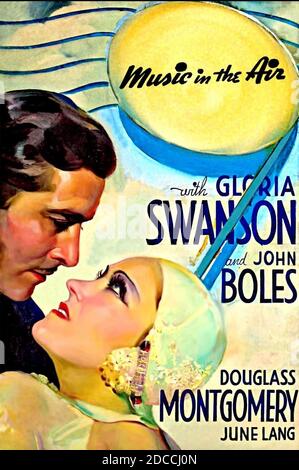 MUSIK IN DER LUFT 1934 Fox Film Corporation Produktion mit Gloria Swanson und John Boles Stockfoto