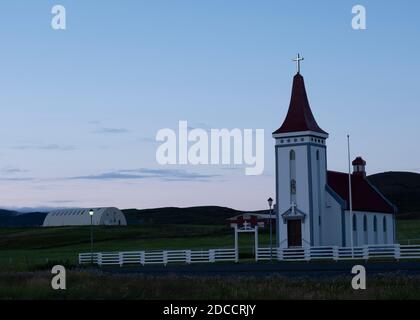 Kirche in Raufarhofn, Island Stockfoto