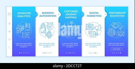 Digitale Beratung Komponenten Onboarding Vektor-Vorlage Stock Vektor