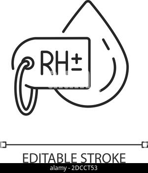 Lineares Symbol für Blutgruppenprüfung Stock Vektor