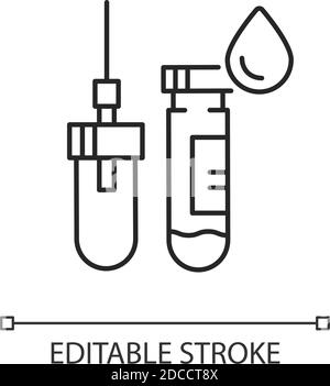 Lineares Symbol für Vakuumröhrchen Stock Vektor
