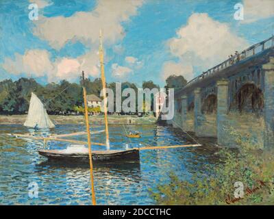 Claude Monet, (Künstler), Französisch, 1840 - 1926, The Bridge at Argenteuil, 1874, Öl auf Leinwand, insgesamt: 60 x 79.7 cm (23 5/8 x 31 3/8 Zoll), gerahmt: 78.1 x 97.8 x 4.7 cm (30 3/4 x 38 1/2 x 1 7/8 Zoll Stockfoto