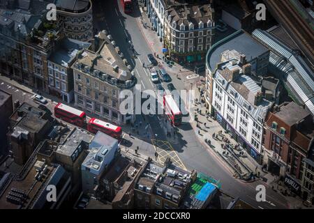 Großbritannien, England, London, Luftaufnahme des Borough Market London vom Shard Stockfoto