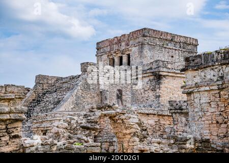 Ruinen Von Tulum, Riviera Maya Mexixo. Stockfoto