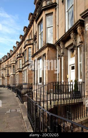 Wohngebäude in der Stockbridge Gegend von Edinburgh, Schottland. Stockfoto