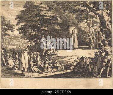 Jacques Callot, (Künstler), französisch, 1592 - 1635, Saint Amond, 1621, Radierung Stockfoto