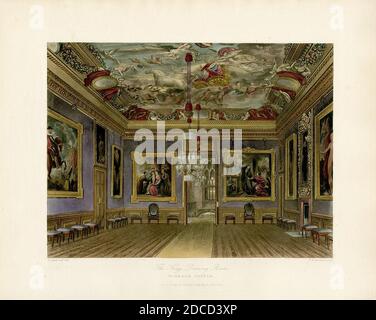 King's Drawing Room, Windsor Castle, aus Pyne's Royal Residences, 1819 Stockfoto