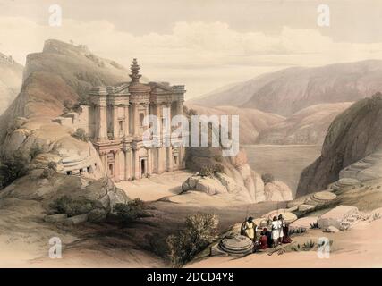 Ad Deir, Petra, Jordanien, 1839 Stockfoto