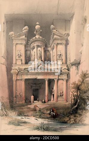 Al-Khazneh, Petra, Jordanien, 1839 Stockfoto