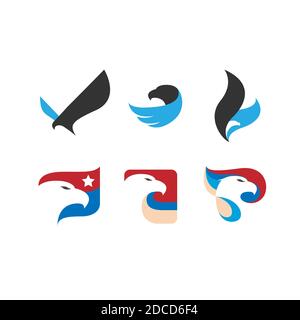 Adler Vogel Logo Icon Design Stock Vektor