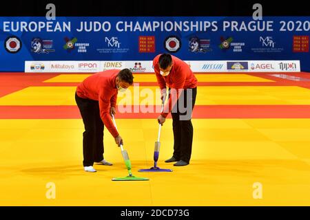 Prag, Tschechische Republik. November 2020. Judo-Europameisterschaft in Prag, Tschechische Republik, 20. November 2020. Kredit: VIT Simanek/CTK Foto/Alamy Live Nachrichten Stockfoto