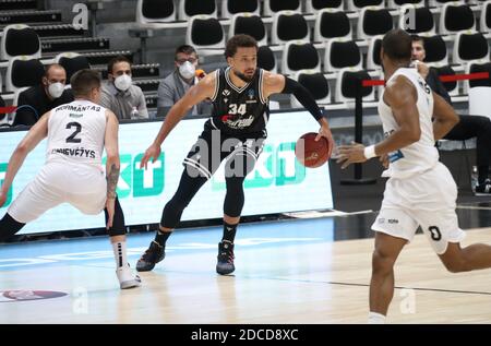 Bologna, Italien. November 2020. Kyle Weems von Virtus Segafredo Bologna während Virtus Bologna vs Lietkabelis, Basketball EuroCup Championship in Bologna, Italien, November 20 2020 Kredit: Unabhängige Fotoagentur/Alamy Live Nachrichten Stockfoto