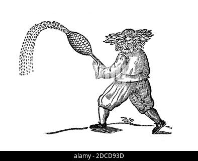 Grüner Mann mit Feuerwerk, 1635 Stockfoto