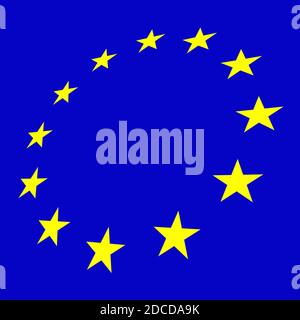 Europäische Flagge blau Hintergrund Illustration Stockfoto