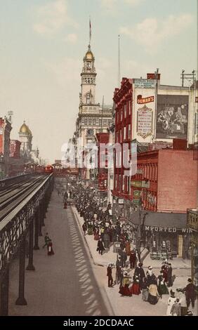 Sixth Avenue El, New York, c. 1901 Stockfoto