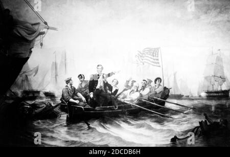 Krieg von 1812, Schlacht am Eriesee, 1813 Stockfoto