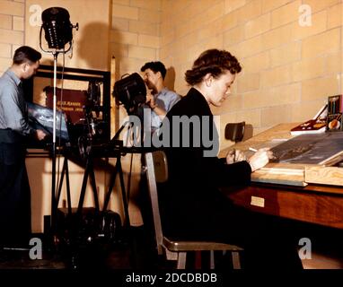 WWII, Naval Photographic Laboratory, 1940er Jahre Stockfoto