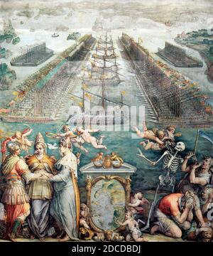 Schlacht von Lepanto 1571 Stockfoto