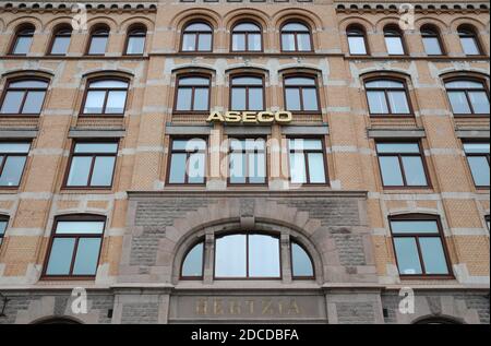 Art Nouveau Stil Hertziahuset in Göteborg, die jetzt verwendet wird Als Büro von ASECO Stockfoto