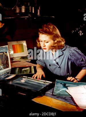 WWII, Naval Photographic Laboratory, 1940er Jahre Stockfoto