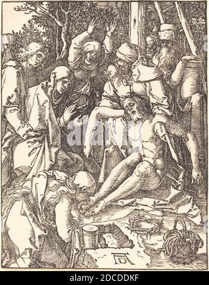 Albrecht Dürer, (Künstler), Deutsch, 1471 - 1528, die Klage, der kleine Holzschnitt Passion, (Serie), wahrscheinlich c. 1509/1510, Holzschnitt Stockfoto