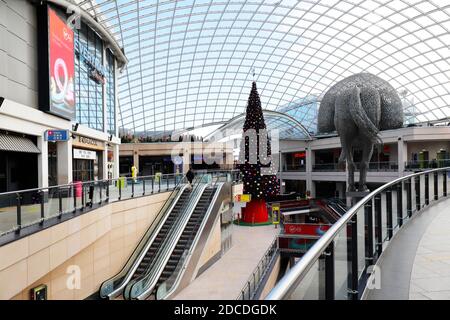 Covid Secure Trinity Shopping Centre in Leeds, Yorkshire Stockfoto