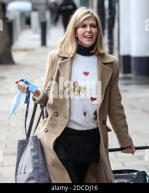 Kate Garraway kommt in den Global Radio Studios in London an. Stockfoto