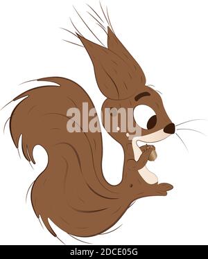 Cartoon eines Eichhörnchens Stock Vektor