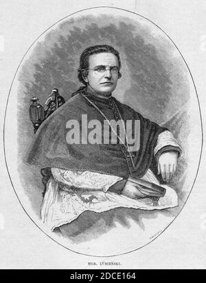 Kath. Illustratie 1869-1870 nr 39 S.308 Konstanty Ireneusz Łubieński. Stockfoto