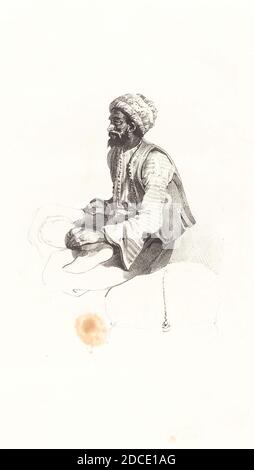 Nicolas-Toussaint Charlet, (Künstler), französisch, 1792 - 1845, sitzender Türke, 1825, Lithographie Stockfoto