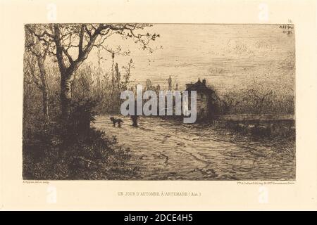 Adolphe Appian, (Künstler), französisch, 1818 - 1898, UN Jour d'automne a Arteare, Radierung Stockfoto